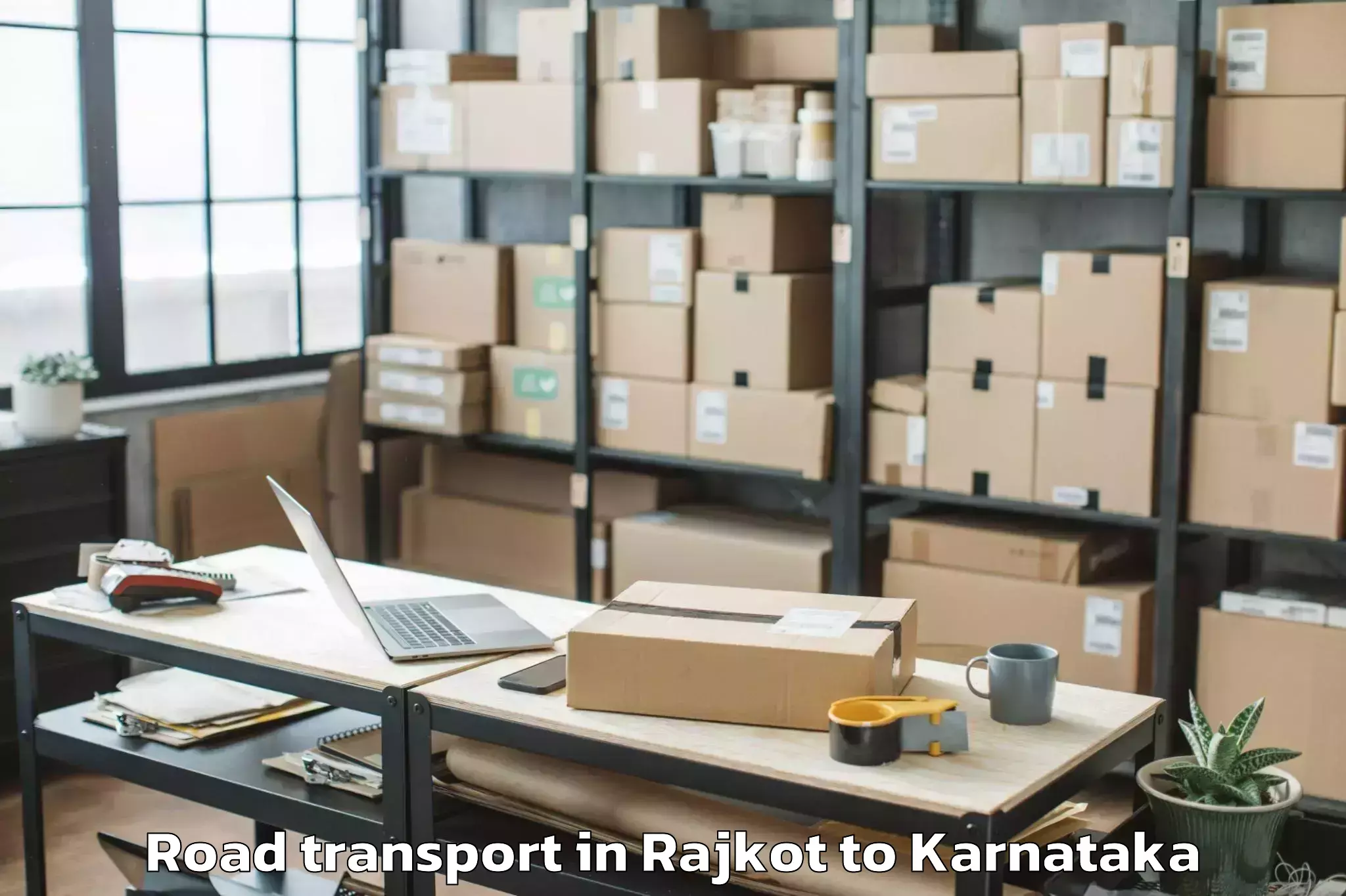 Top Rajkot to Holesirigere Road Transport Available